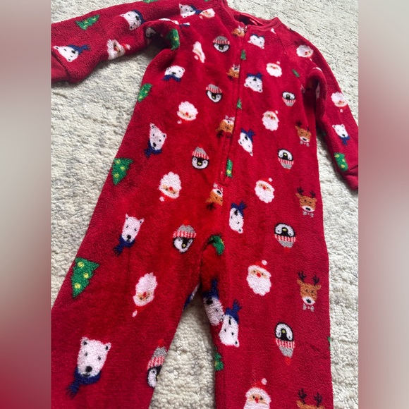 Winter holiday Christmas onsie pajamas footless sz 2T 3T more sizes available - Picture 2 of 3